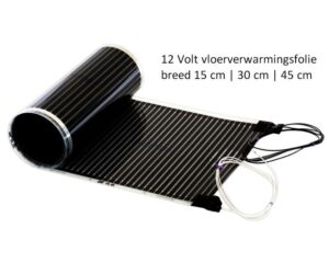 Vloerverwarming 12V | 3mm dik | 55 tot 110W/m2